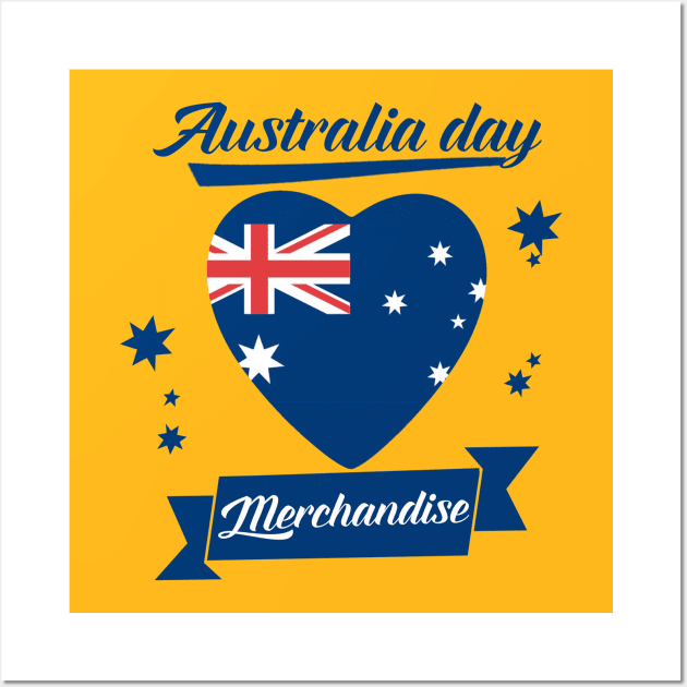 australia day merchandise Wall Art by ahnoun